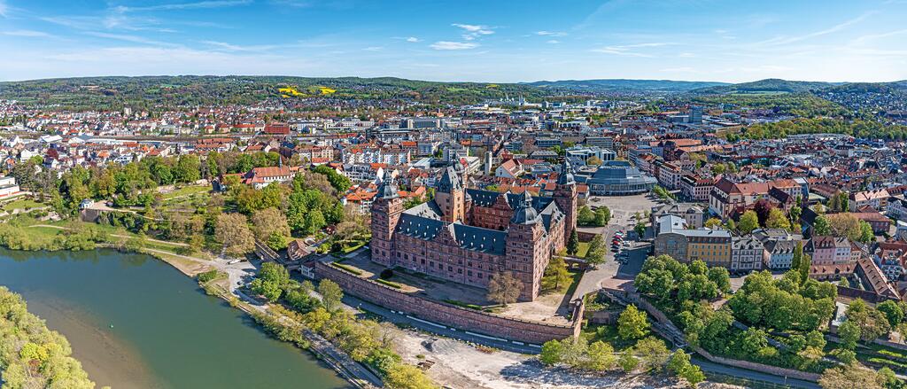 Aschaffenburg Stadtansicht am Fluss